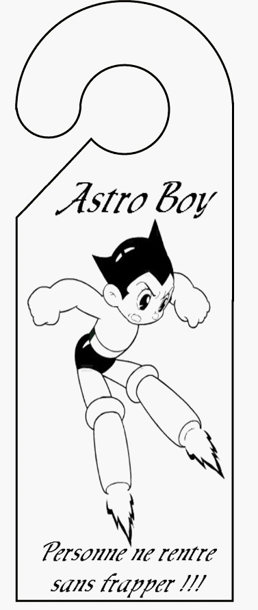 pancarte de porte astro boy